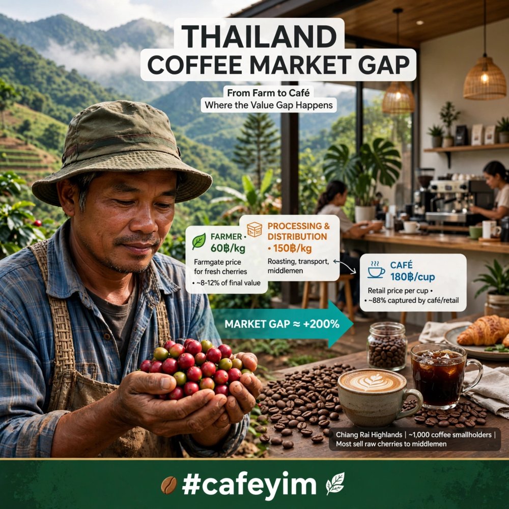 คนไทย “คลั่งกาแฟ” ล้นเมือง แต่ทำไมไทยผลิตไม่พอ? ช่องว่าง 8 หมื่นตันกำลังบอกอะไร