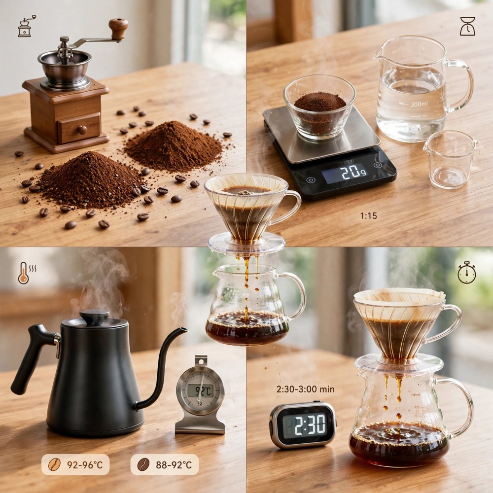ดริปกาแฟให้อร่อยขึ้น ไม่ต้องซื้อของเพิ่ม แค่คุม 4 ตัวนี้ให้อยู่!