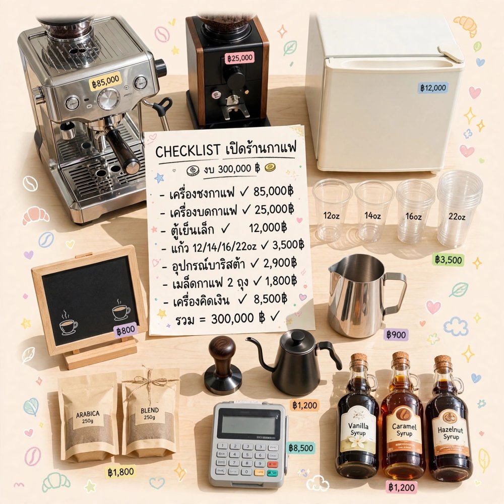งบ 300,000 เปิดร้านกาแฟได้จริงไหม? คำตอบคือ... ได้! แต่ต้องฉลาดใช้