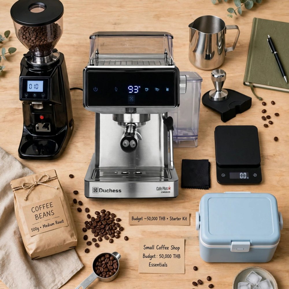 ต้นทุนเปิดร้านกาแฟเล็กๆ หน้าบ้าน 2026 งบ 50,000 เปิดได้จริงไหม? เปิดบิลให้ดู